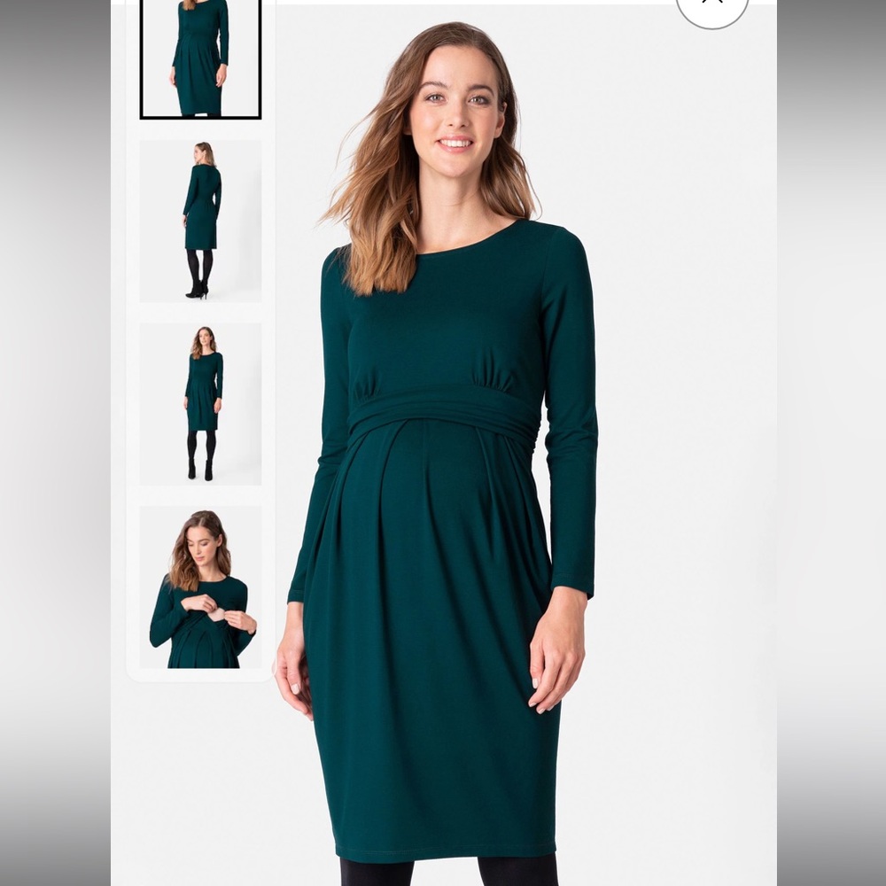 NWT - Size 10 Seraphine long sleeved nursing pleat dress.